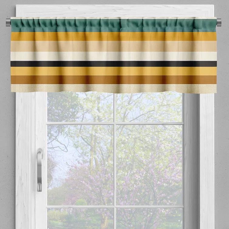 Ambesonne Striped Tailored Window Valance