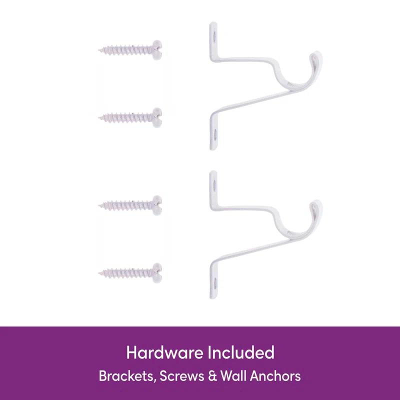 Wayfair Basics Petite Café Ball End Curtain Rod, 28-48" or 48-84" Adjustable Length, 7/16" Dia.