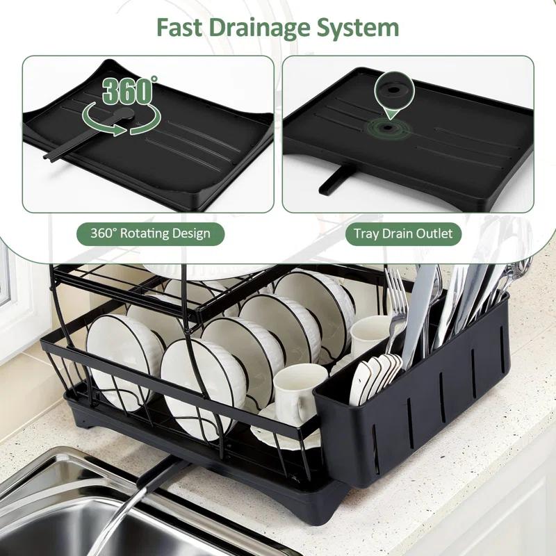 3 Tier Dish Drying Rack for Kitchen Counter
