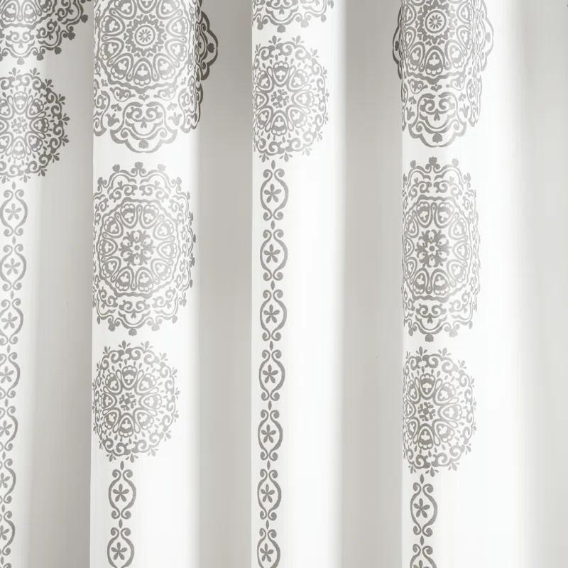 Lush Decor Stripe Medallion Polyester Room Darkening Curtain Pair (Set of 2)
