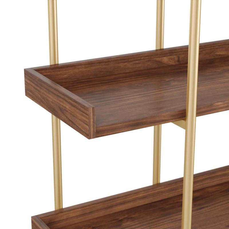 Martha Stewart Raines Martha Stewart Emmett 3 Shelf Storage Display Unit Bookcase with Metal Frame