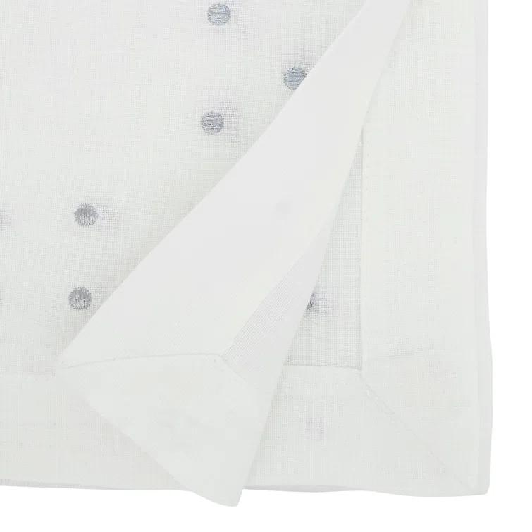Saro Charming Embroidered Dots Table Runner