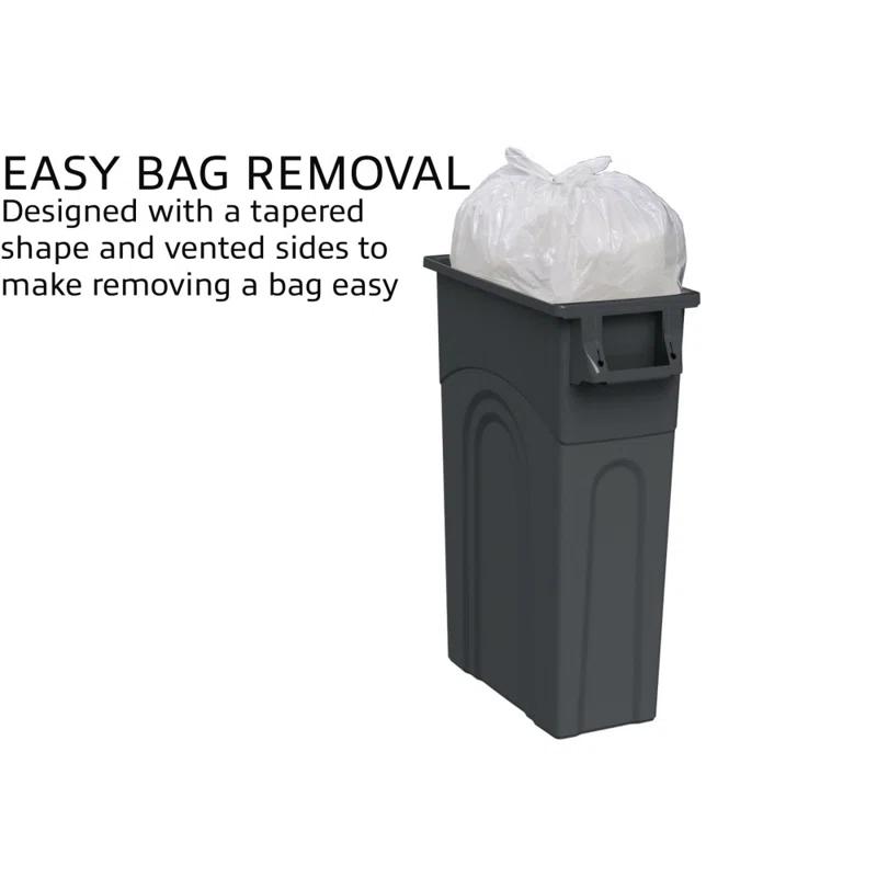 United Solutions United Solutions Highboy Waste Container, 23 Gal, 2 Pack, Space Saving