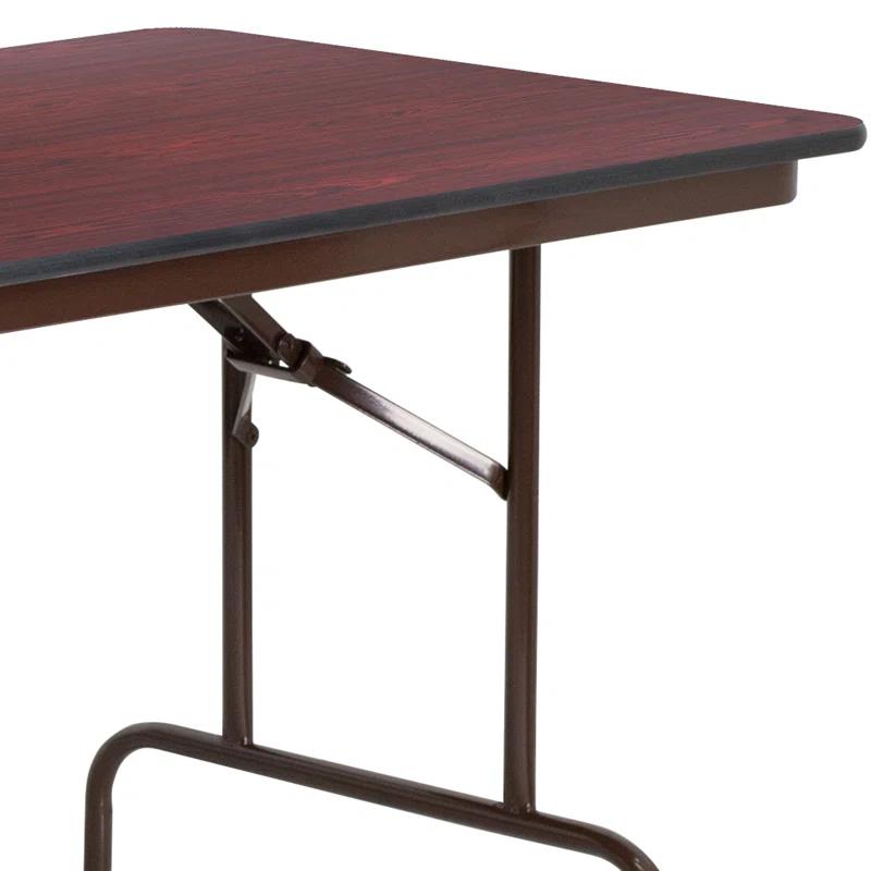 Flash Furniture Wofford 24" x 48" Rectangular High Pressure Mahogany Laminate Folding Banquet Table