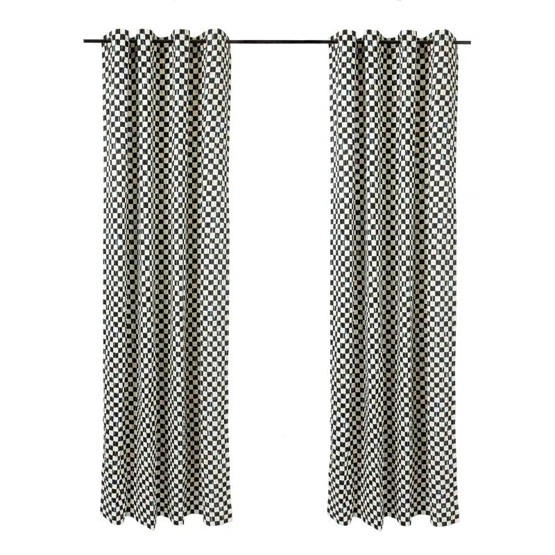 Courtly Check® Grommet Top Curtain Panel