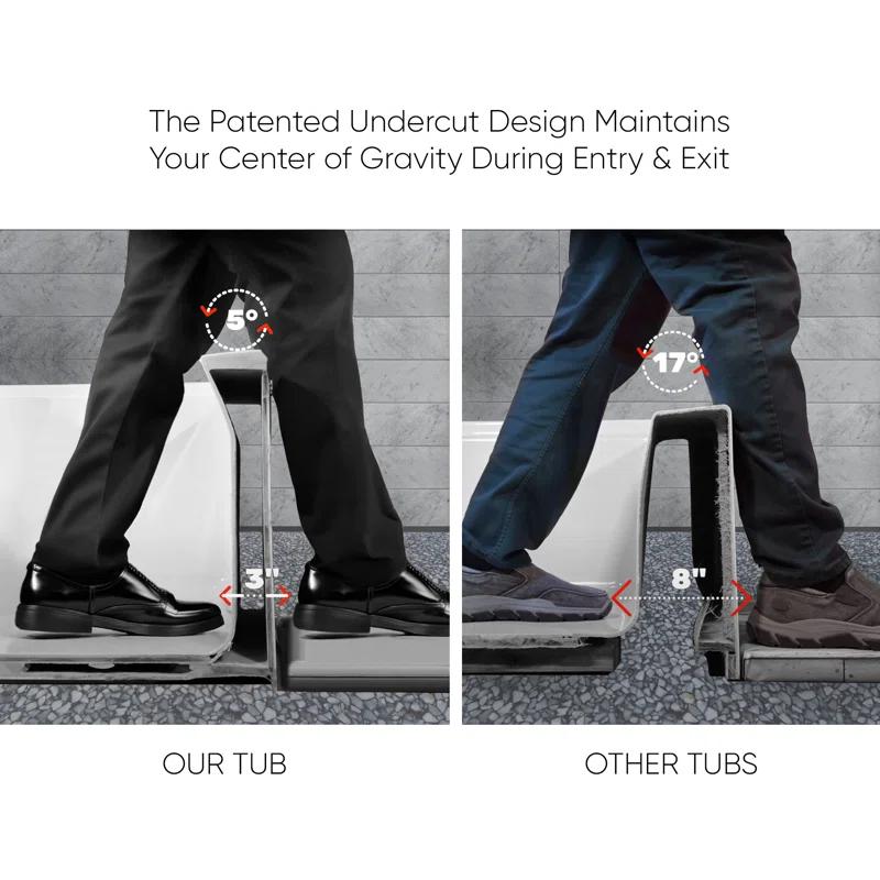 Whitehaus Collection WHAB6030-R-WH Whitehaus Collection 60" x 30" Alcove Soaking Bathtubs With Drain Hole Options