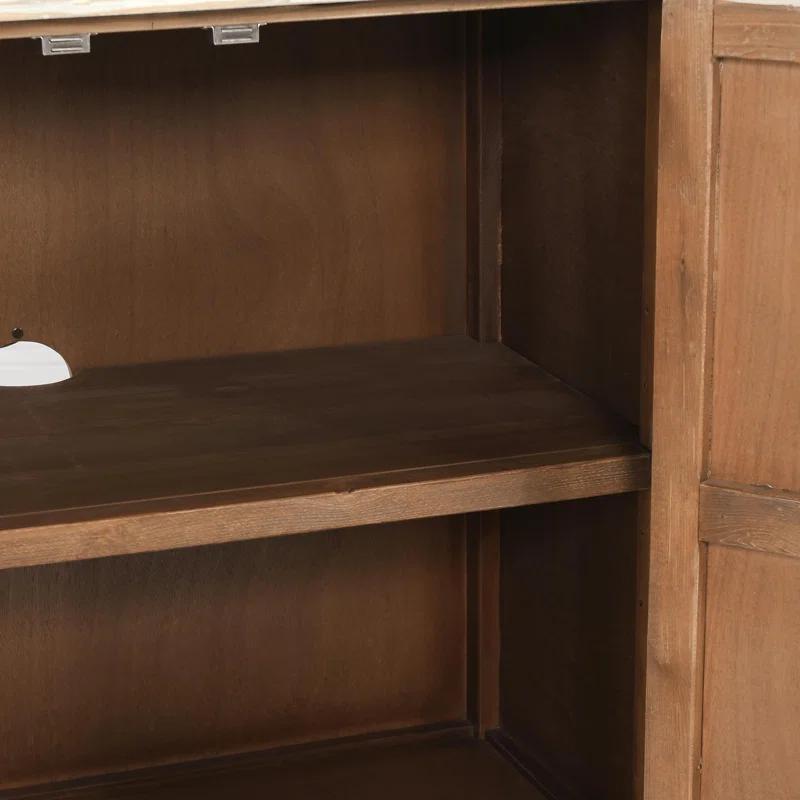 Classic Home Tafari 6-door Reclaimed Pine Wood Buffet Sideboard In Cream