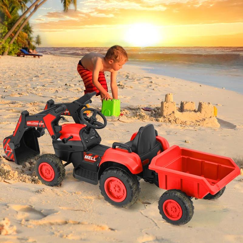 EROMMY EROMMY 12 Volt 1 Seater Tractors / Construction Battery Powered Ride On with Remote Control