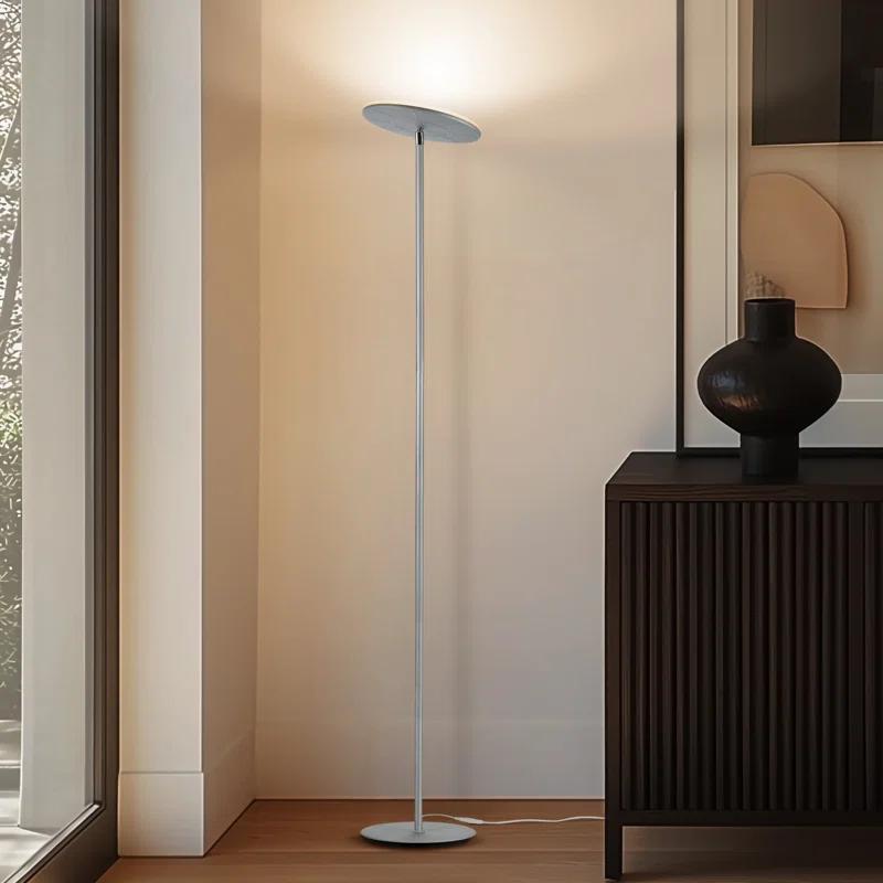 Brightech Sky Flux Industrial 63" Dimmable LED Floor Lamp with Adjustable Head