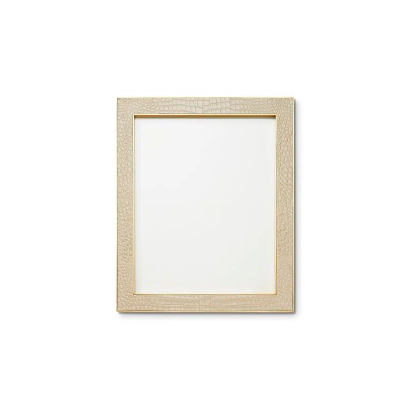 AERIN Classic Croc Fawn Leather Embossed Picture Frame