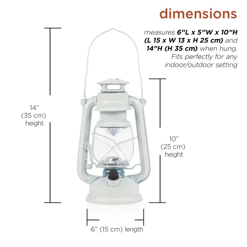 Alpine 10'' Battery Powered Integrated LED Outdoor Lantern