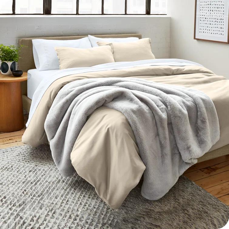 Bare Home Washed Microfiber Duvet Cover Set