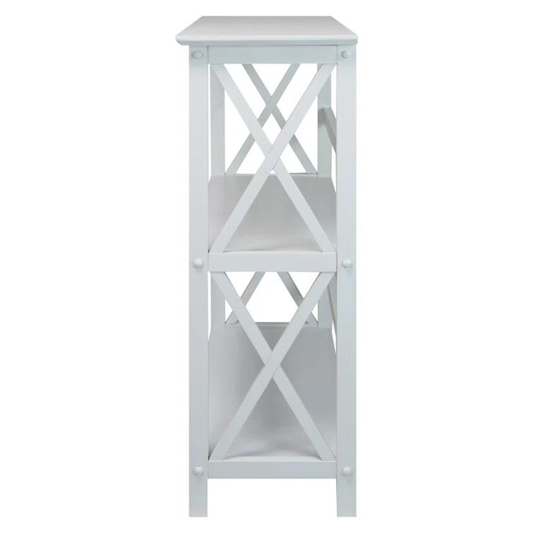 Ebern Designs Solid Wood Etagere Bookcase