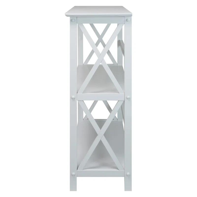 Ebern Designs Solid Wood Etagere Bookcase