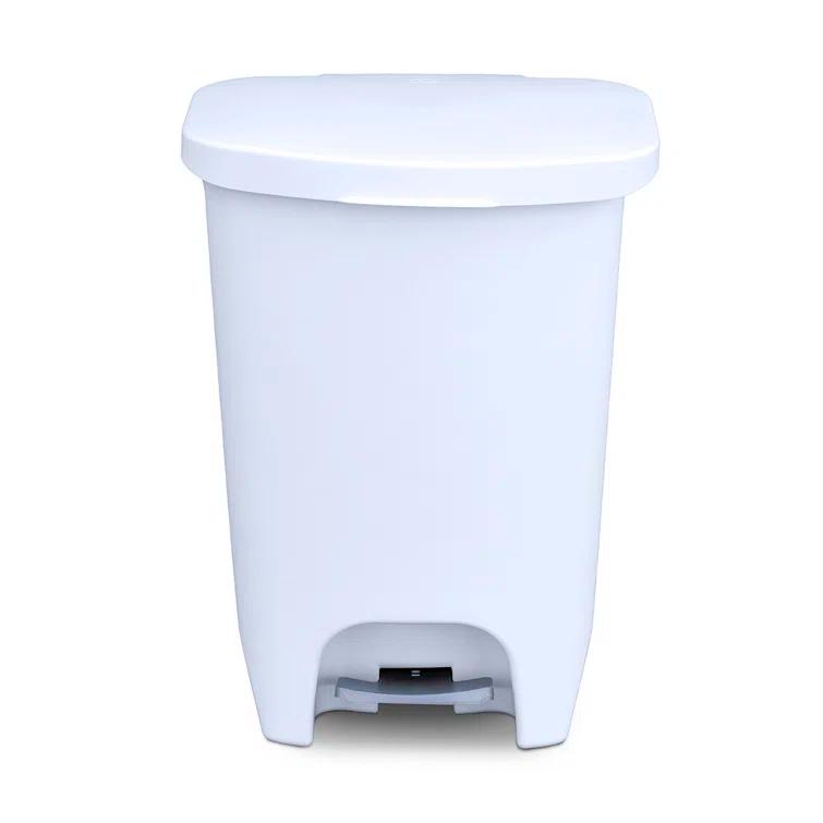 GLAD™ GLAD™ White Plastic Step Trash Can