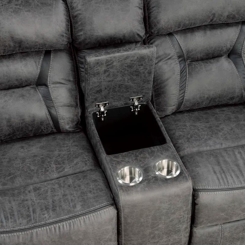 Benjara 74.5'' Upholstered Reclining Loveseat