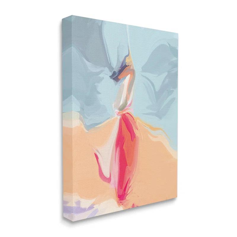 Stupell Industries Ae-524 " Abstract Figure Dancing Movement Pink Blue Orange "