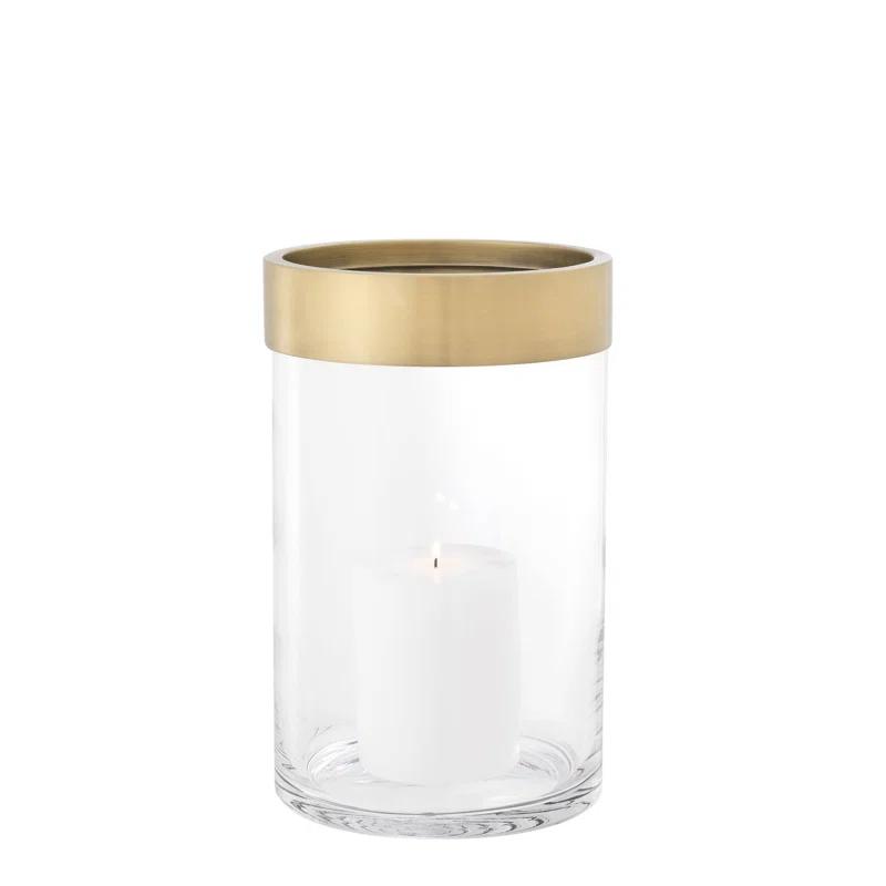 Eichholtz Vertex 12'' H Glass Tabletop Hurricane