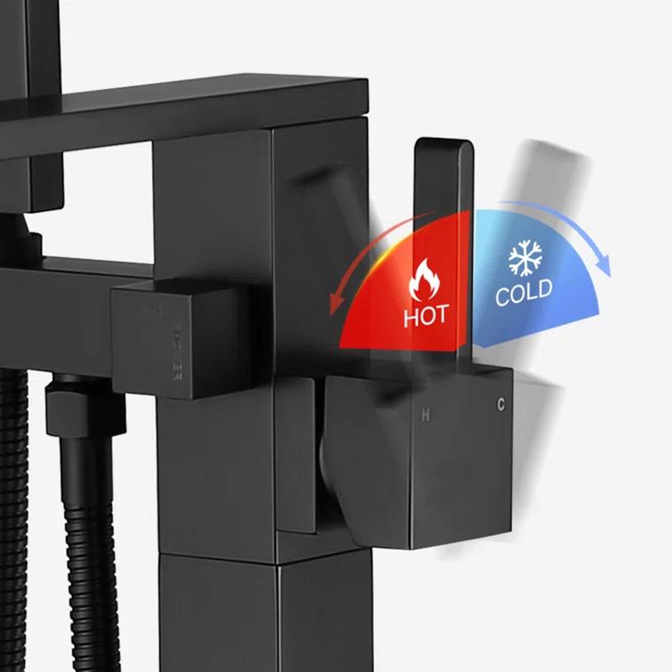 Floor Tub Filler with Diverter