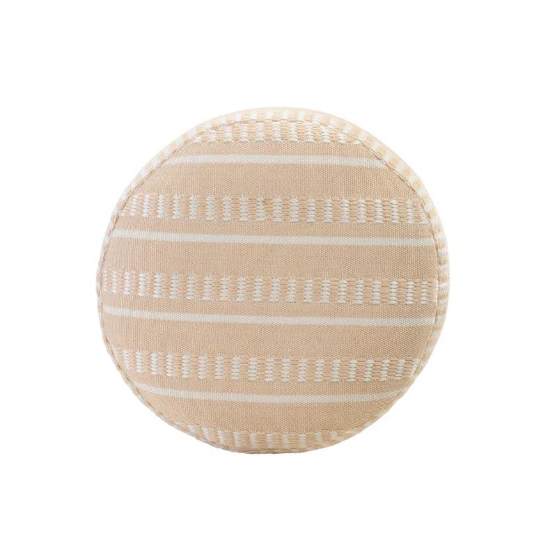 Langley Street® Lebo Coastal Striped Indoor/Outdoor Upholstered Pouf