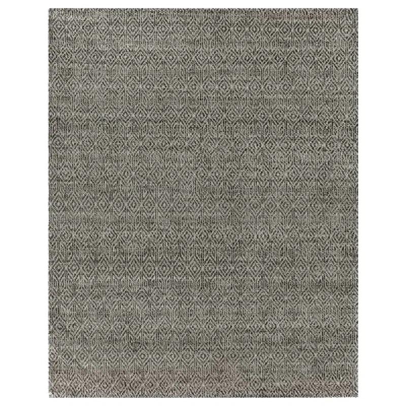 EXQUISITE RUGS Woven Earth Handmade Flatweave Wool Charcoal/Ivory Area Rug | Wayfair