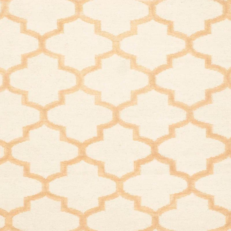 Winston Porter Milltown Hand Woven Flat Weave Wool Geometric Rug