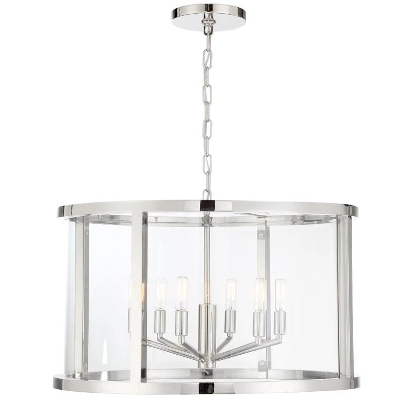 Crystorama Lighting Devon 6 - Light Chandelier in  Polished Nickel