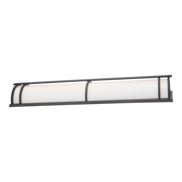 Modern Black and Bronze Stainless Steel 37" Outdoor Wall Light