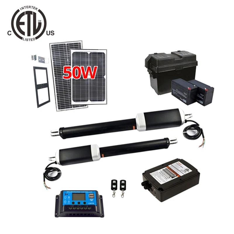 Dual Swing Gate Operator - GG1300U/AS1300U AC/DC - ETL Listed - Solar Kit 50W