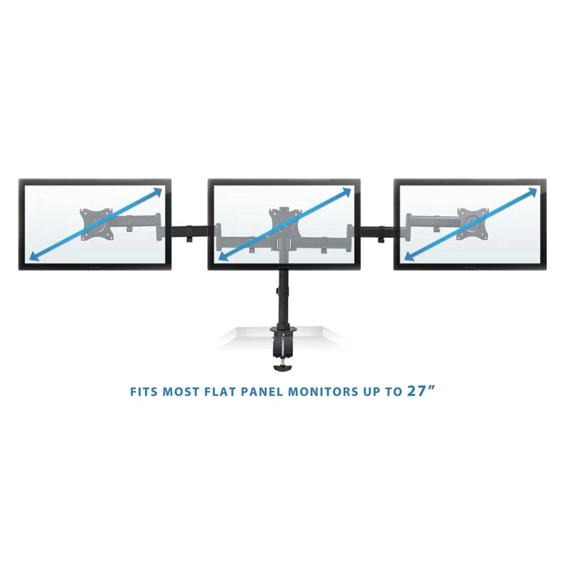 Mount-it Mount-It Full Motion Triple Monitor Mount 3 Screen Desk Stand Fits 13 - 27 in. Computer Monitors