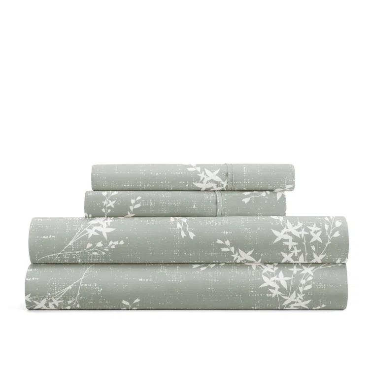 IEnjoy Home 4 Piece Delicate Details Pattern Sheet Set