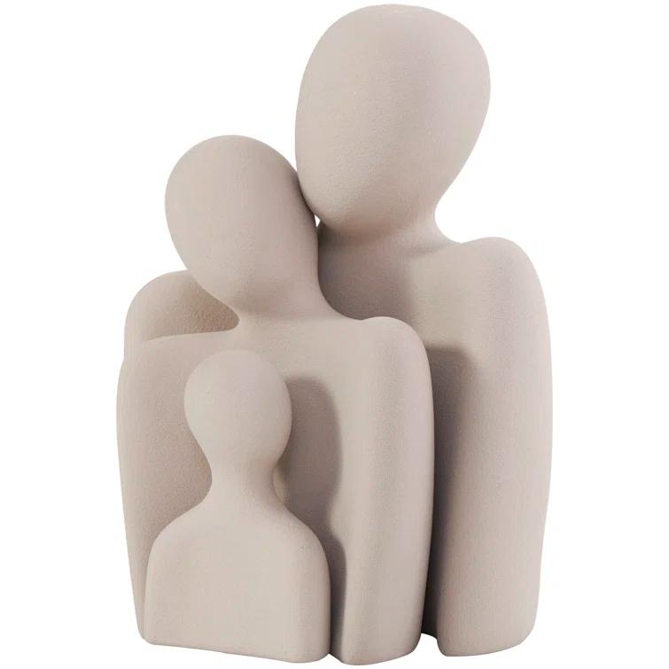 Brayden Studio® Buncie Ceramic Nesting Family People Decorative Cream Sculpture Set