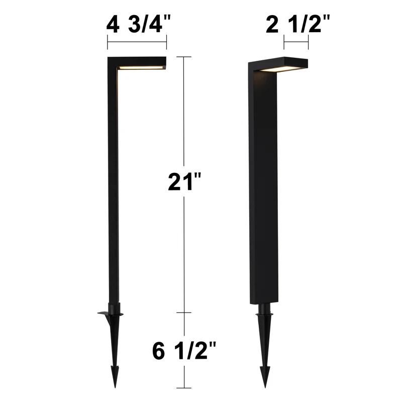 C Cattleya Low Voltage Black Aluminum Led Outdoor Landscape Path Lights (4-pack) (Set of 4)