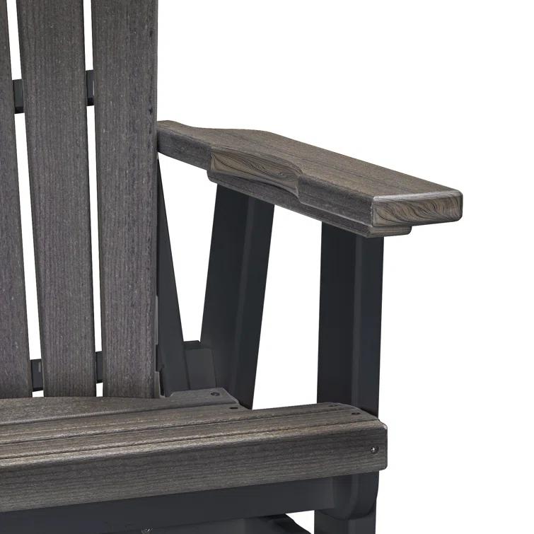 Rosecliff Heights Double Glider With Center Table In Birchwood High Density Polyethylene With A Tudor Base