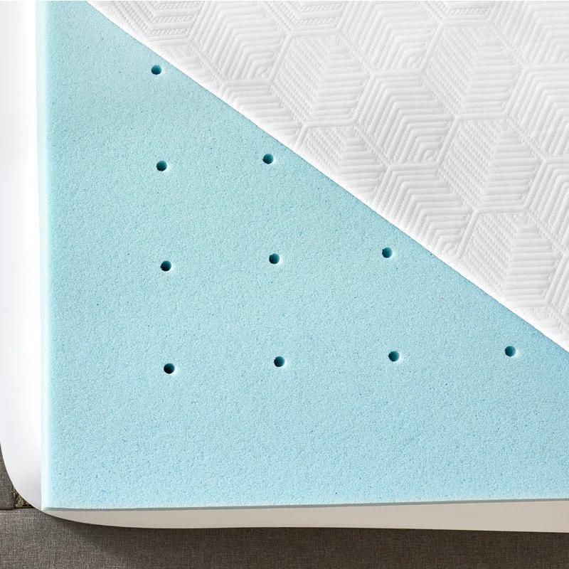 BodiPEDIC 3" Gel Memory Foam Mattress Topper with Cooling Cover
