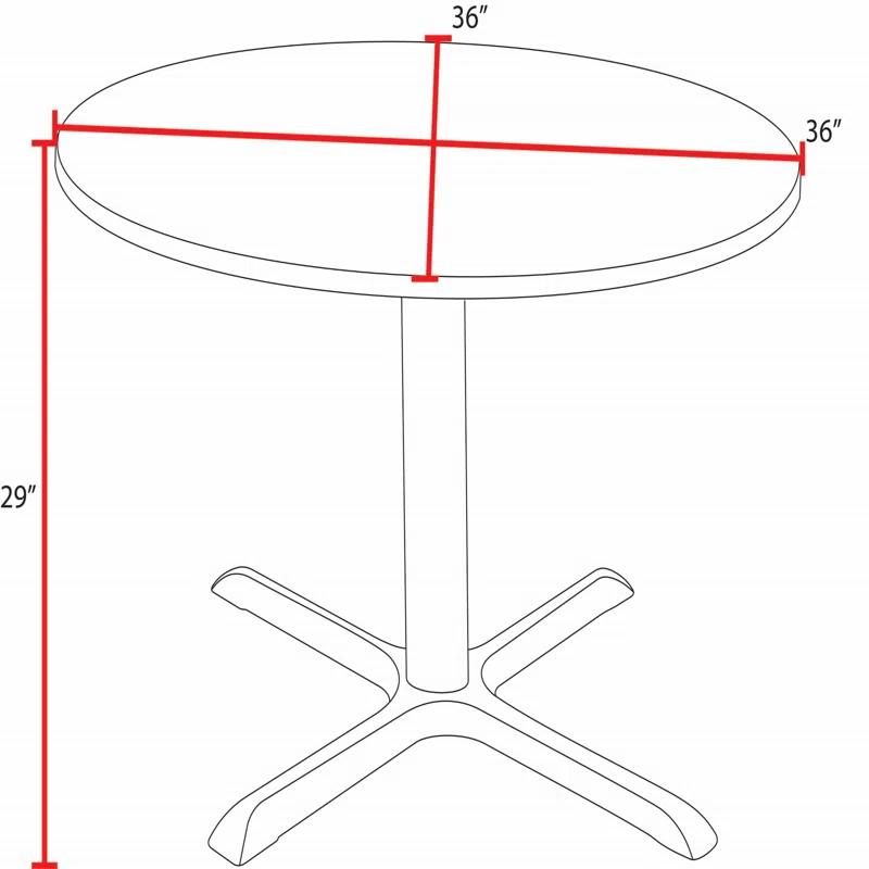 Regency Regency Cain Round Breakroom Table & 4 Zeng Stack Chairs