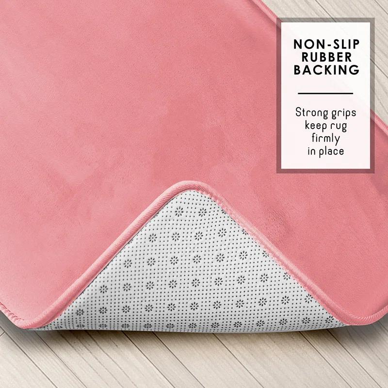 Clara Clark Ultra Soft and Absorbent Memory Foam Bath Rug Set with Non-Slip Backing