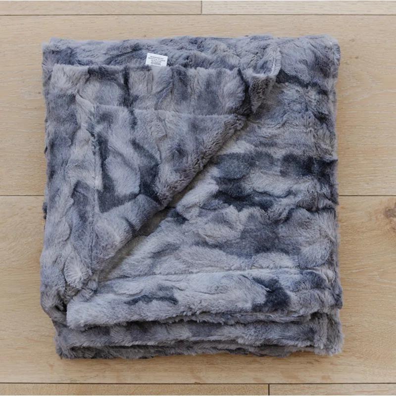 Graced Soft Luxuries Double Sided Faux Fur Throw Blanket, Multiple Colors