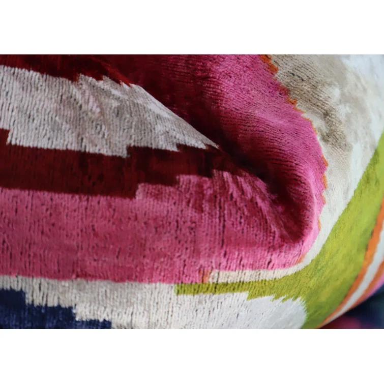 Canvello Geometric Velvet Throw Pillow