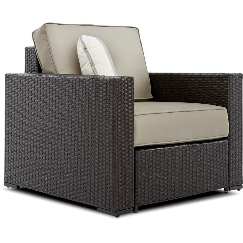 Serta Laguna Outdoor Patio Furniture Collection Arm Chair, Brown Wicker