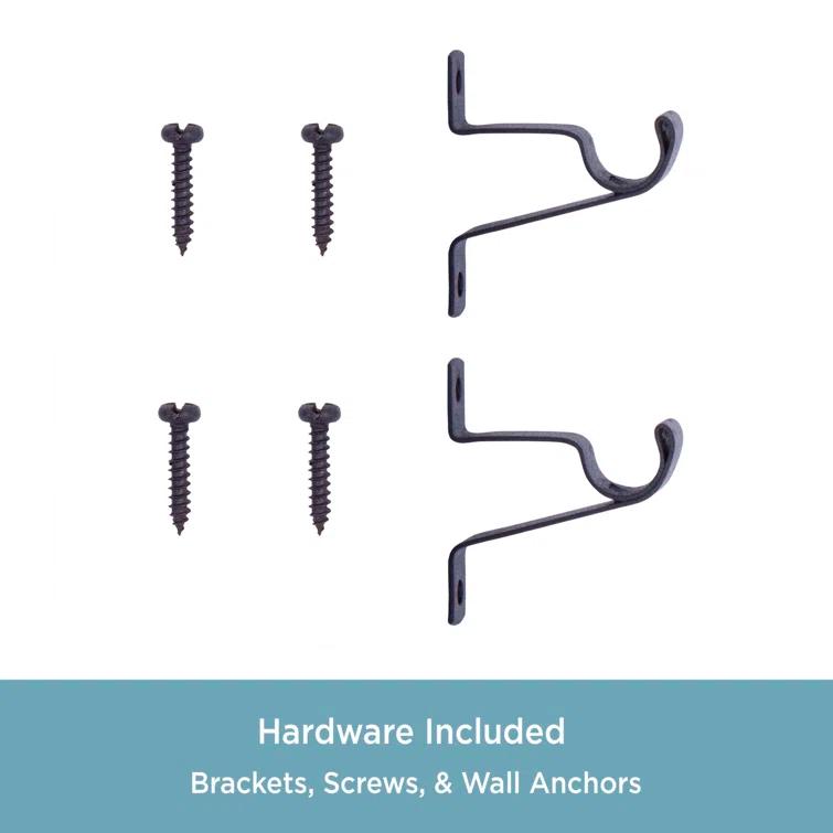 Kenney Kenney Amelia 7/16" Petite Café Decorative Window Curtain Rod