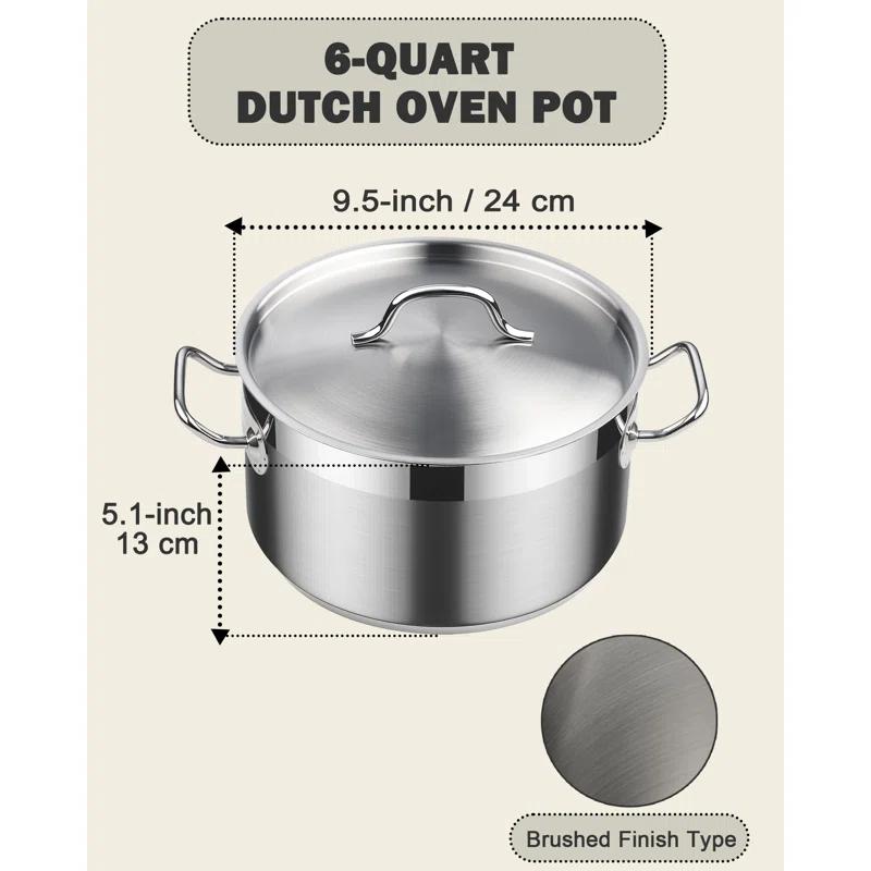 Cooks Standard Cooks Standard 6 Quarts Stainless Steel Stock Pot
