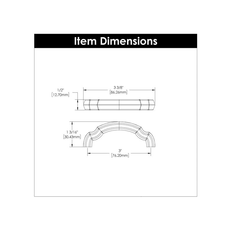 Hickory Hardware Veranda Kitchen Cabinet Handles, Solid Core Drawer Pulls for Cabinet Doors (Set of 10)