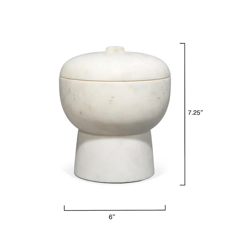 Odesky Lidded Bowl - White / Large
