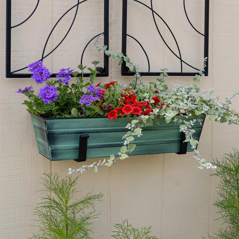 Winston Porter Dynamism Metal Window Box Planter