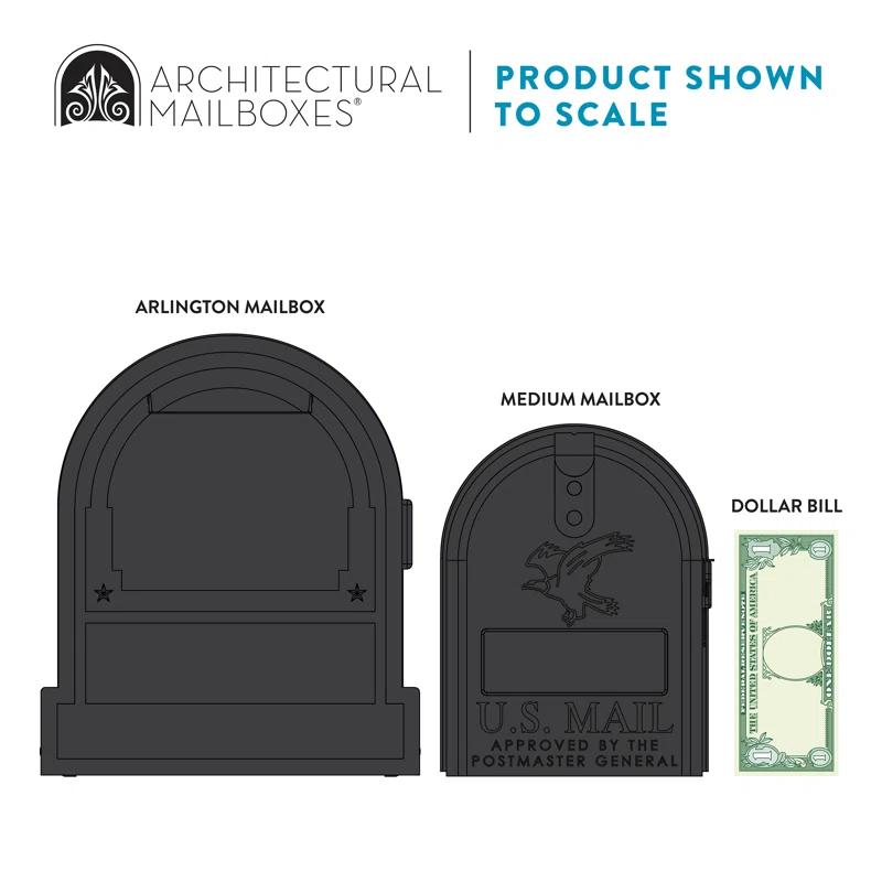 Arlington Post Mounted Mailbox