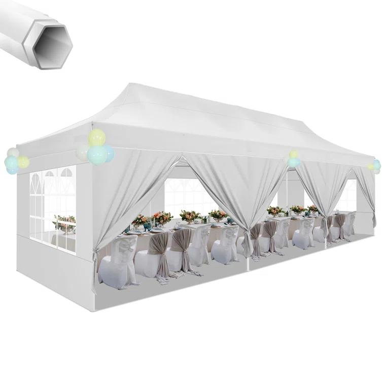Cobizi 10×30 FT Pop Up Heavy Duty Party Tent with Walls Canopy Commercial Tent with Metal Frame