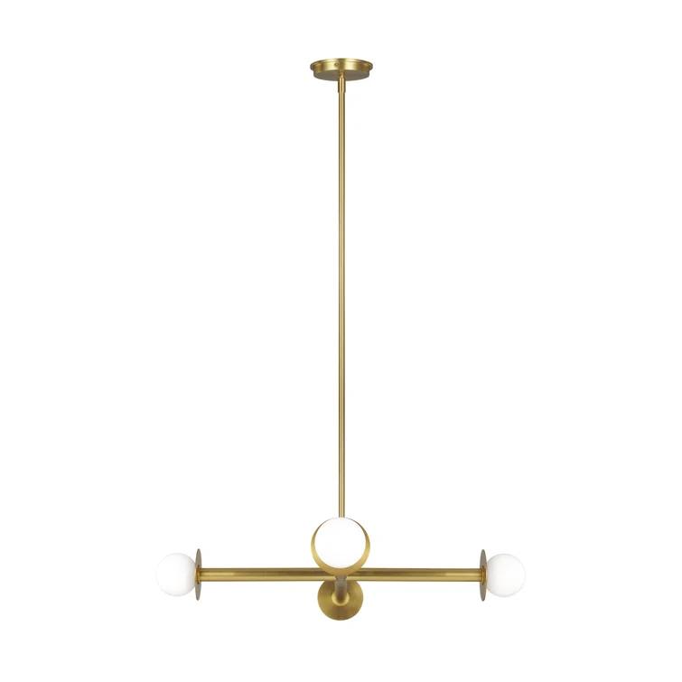 Nodes Wide Chandelier by Kelly Wearstler - Burnished Brass