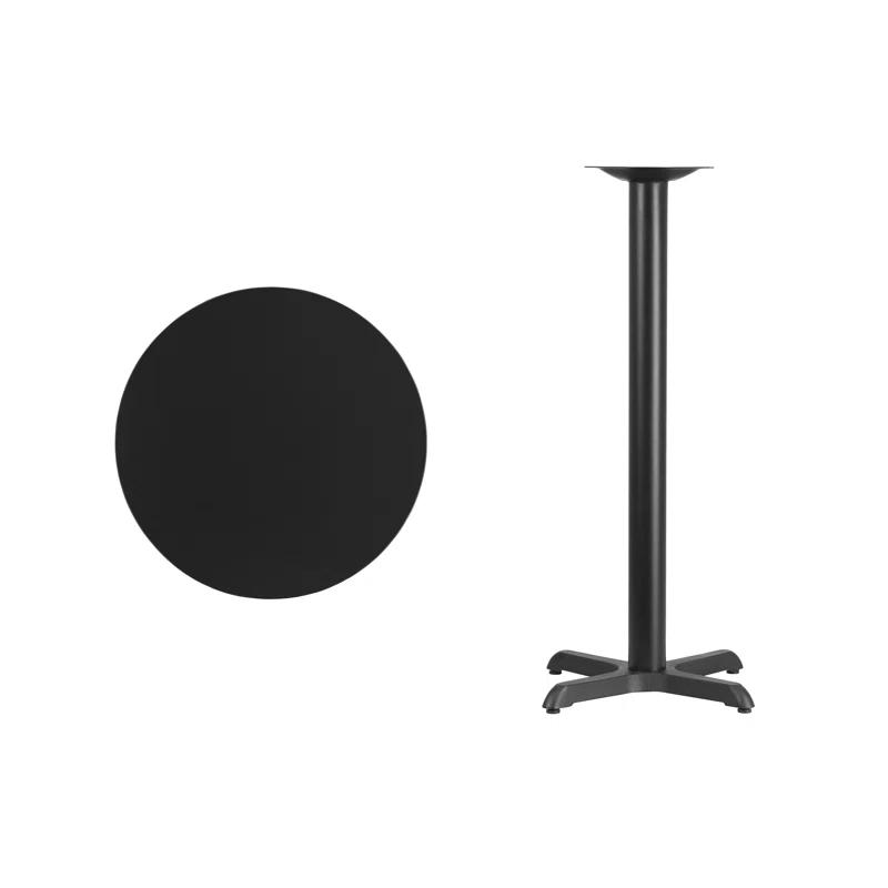 Flash Furniture Carrus Round Laminate Table Top with Height Table Base
