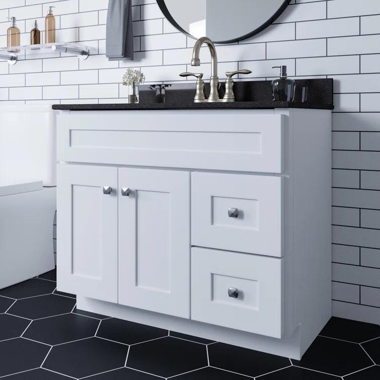 Design House Brookings 36 Inch Bathroom Vanity, Ready to Assemble, Solid Wood, Sherwin Williams – Design House, 587097